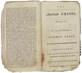(AMERICAN REVOLUTION--1776.) [Paine, Thomas.] The American Crisis.